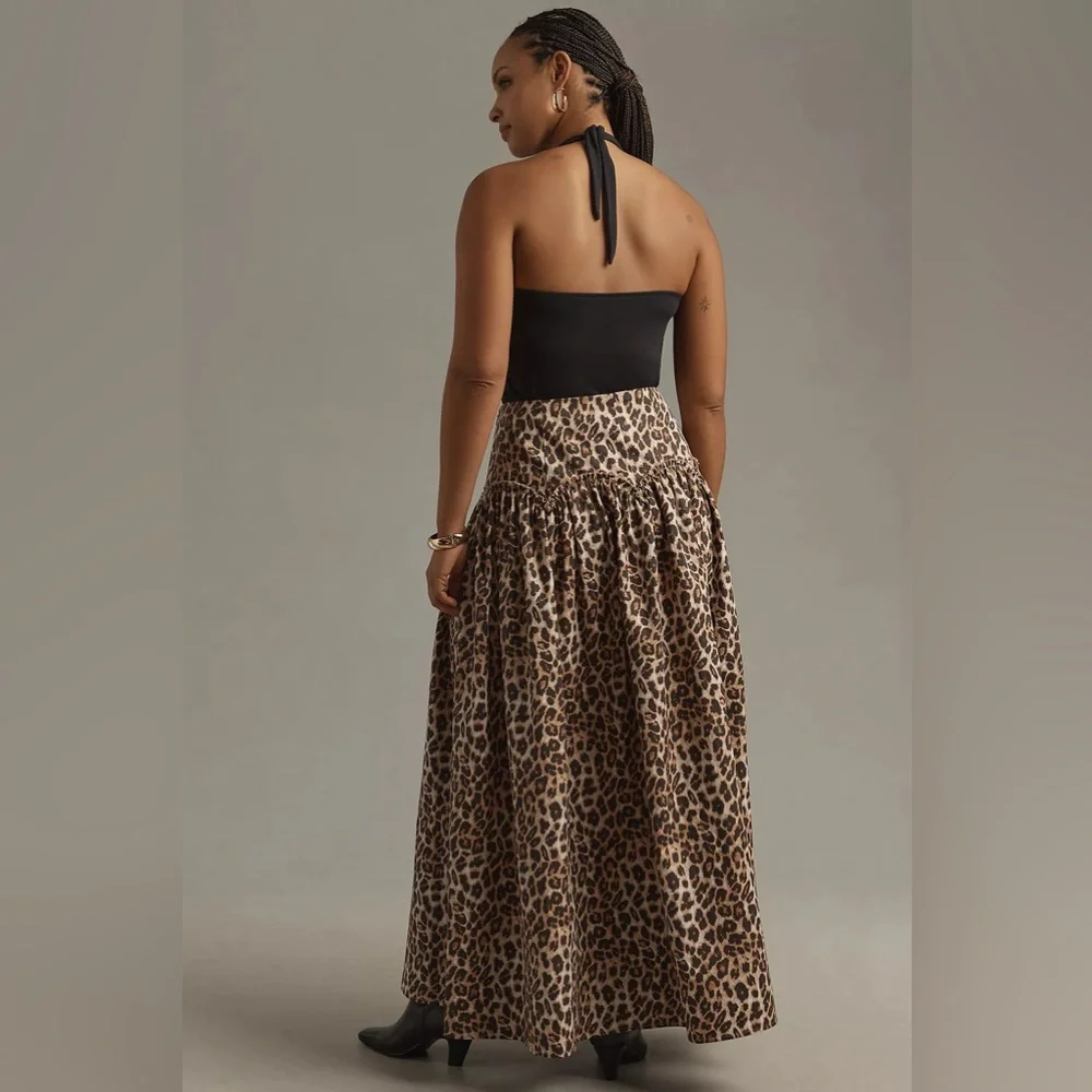 NWT! Anthropologie Mare Mare x Anthropologie Basque-Waist Maxi Skirt 🛼🦉 - Picture 7 of 11